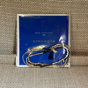 KEEP Collective Strength Stretch Trio Gold Bracelet